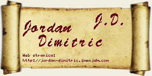 Jordan Dimitrić vizit kartica